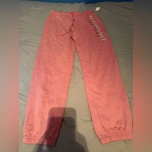 Aeropostale Girls Rose Pink Drawstring Joggers